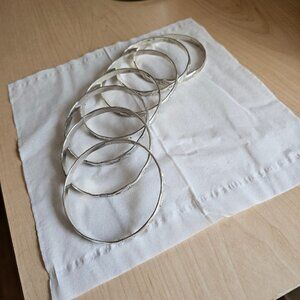 Real Solid 925 Sterling Silver 7set Bracelets